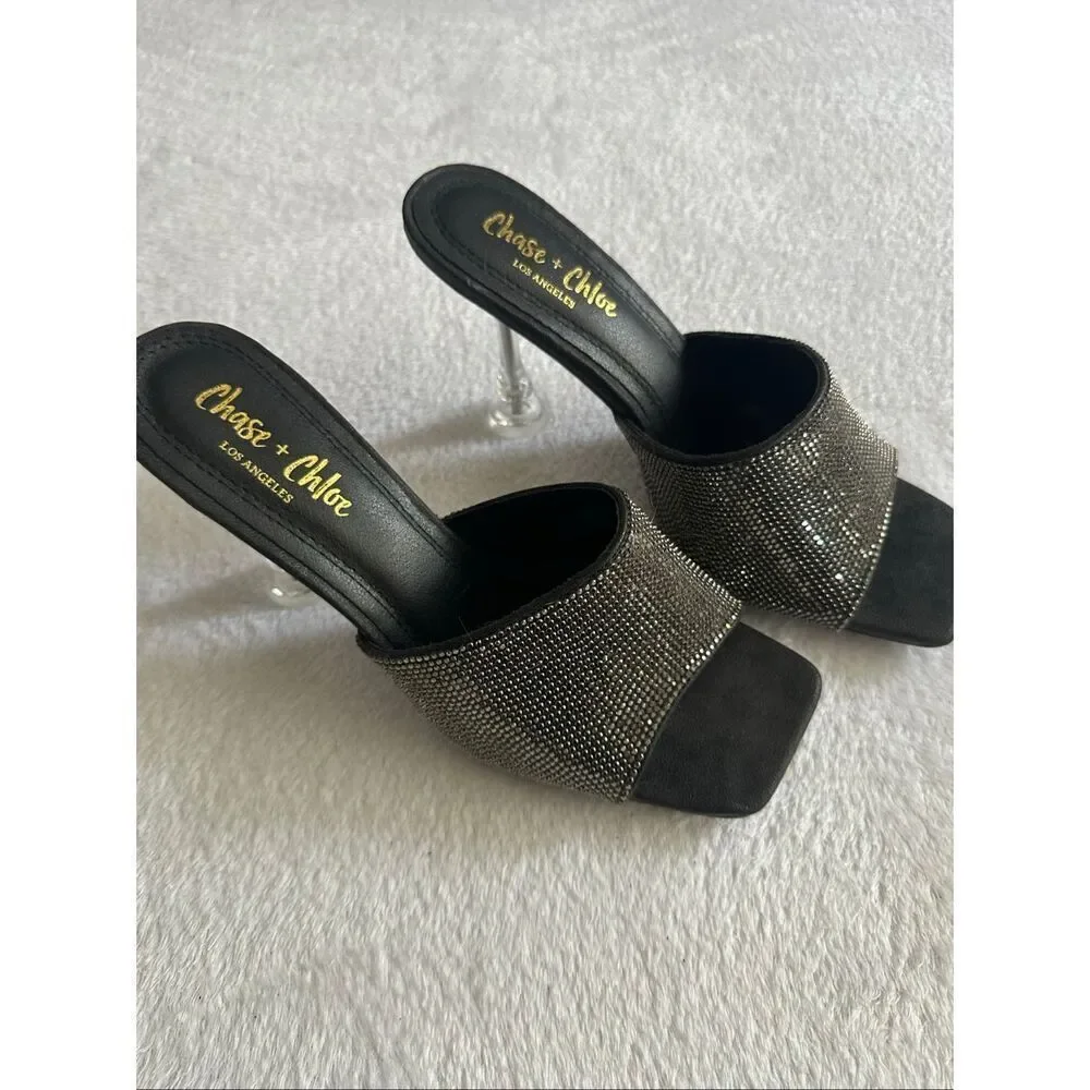 CHASE AND CHLOE Ira Rhinestone Sandal size 8.5